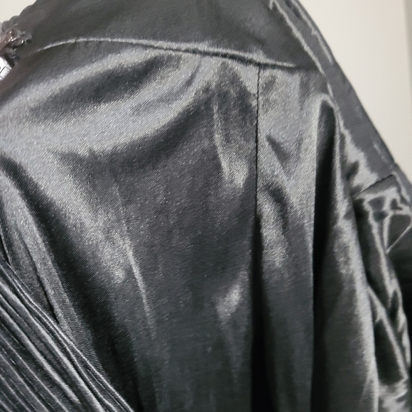 NWT FATE Black Pleated Jumpsuit Halter Neck Wide Leg Pleated Open Back Sz L - Picture 13 of 16